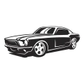 Pojazd mustang 2 szablon malarski