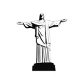 Statua chrystusa w rio 835 szablon malarski
