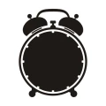 052 budzik naklejka samoprzylepna tablicowa