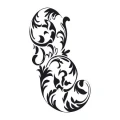 Szablon malarski dekoracja floral 20sm65