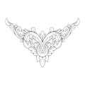 Szablon malarski dekoracja floral 20sm69