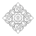 Szablon malarski dekoracja floral 20sm70