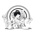 Szablon malarski geisha 20sm55