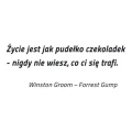 Szablon malarski cytat życie jest jak pudełko czekoladek 19sm68