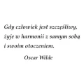 Szablon malarski sentencja oscar wilde: gdy czlowiek jest szczęśliwy... 19sm57