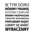 Szablon malarski sentencja w tym domu mówimy prawdę 19sm41