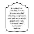Szablon na ścianę napis w tym domu mówimy prawdę 19sm42