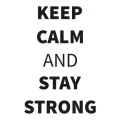 Szablon napis na ścianę keep calm stay strong 19sm45