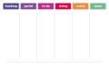 Tablica suchościeralna kanban lean 092