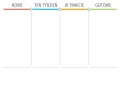 Tablica suchościeralna kanban lean 097