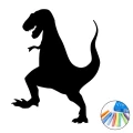 Naklejka samoprzylepna tablicowa kredowa dinozaur 2tk47