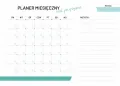 Tablica suchościeralna 469 planer miesięczny