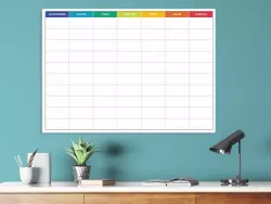 Tablica suchościeralna lean planer tygodniowy 058