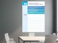 Tablica suchościeralna lean zasady 5s z notatnikiem 065