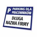 Tabliczka parkingowa: Parking dla pracowników z polem na nazwę