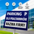 Tabliczka parkingowa: Parking dla pracowników z polem na nazwę