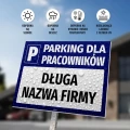Tabliczka parkingowa: Parking dla pracowników z polem na nazwę
