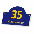 Tabliczka na dom z adresem, numerem