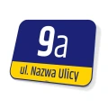 Tabliczka na dom z nazwą ulicy i numerem