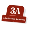Tabliczka na dom z numerem domu lub posesji, ulicą