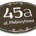 Tabliczka na dom, adresowa: numer, ulica
