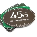 Tabliczka na dom, adresowa: numer, ulica