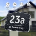 Tabliczka na dom adresowa z numerem, ulicą