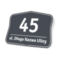 Tabliczka na dom adresowa z numerem, ulicą