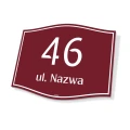 Tabliczka na dom, budynek, ogrodzenie, z adresem i numerem