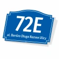 Tabliczka na dom, budynek, z numerem i ulicą