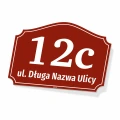 Tabliczka na dom, ogrodzenie, płot, z adresem