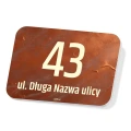 Tabliczka na dom, ogrodzenie z adresem, numerem posesji