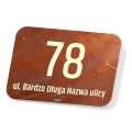 Tabliczka na dom, ogrodzenie z adresem, numerem posesji