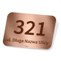 Tabliczka na dom, ogrodzenie, z numerem posesji, ulicą