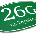 Tabliczka na dom, posesję: z adresem i numerem