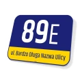 Tabliczka na dom z nazwą ulicy i numerem