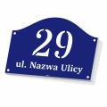 Tabliczka na dom: z nazwą ulicy, numerem