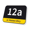 Tabliczka na dom z numerem i ulicą, Katowice