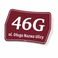 Tabliczka na dom z numerem i ulicą, na budynek, posesję, ogrodzenie
