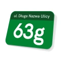 Tabliczka na dom z oznaczeniem ulicy i numerem