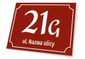 Tabliczka adresowa na dom: numer i nazwa ulicy