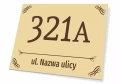 Tabliczka adresowa na dom: ulica i numer budynku, posesji