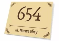 Tabliczka adresowa na dom: ulica i numer budynku, posesji