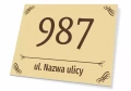 Tabliczka adresowa na dom: ulica i numer budynku, posesji