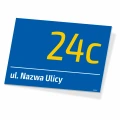 Tabliczka adresowa na dom: ulica, nr posesji