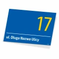 Tabliczka adresowa na dom: ulica, nr posesji