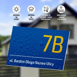 Tabliczka adresowa na dom: ulica, nr posesji