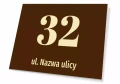 Tabliczka adresowa na dom: z nazwą ulicy i numerem
