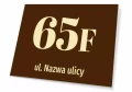 Tabliczka adresowa na dom: z nazwą ulicy i numerem