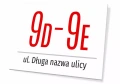 Tabliczka adresowa na dom: z numerem budynku, ulicą